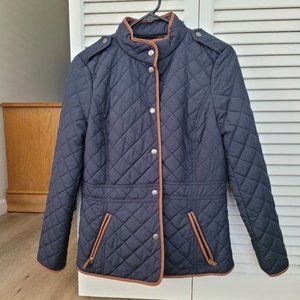 Talbots Quilted Navy Blue Jacket